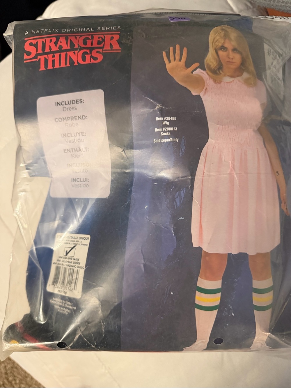 Stranger Things-Inspired Eleven Pink Short Sleeve Costume Dress